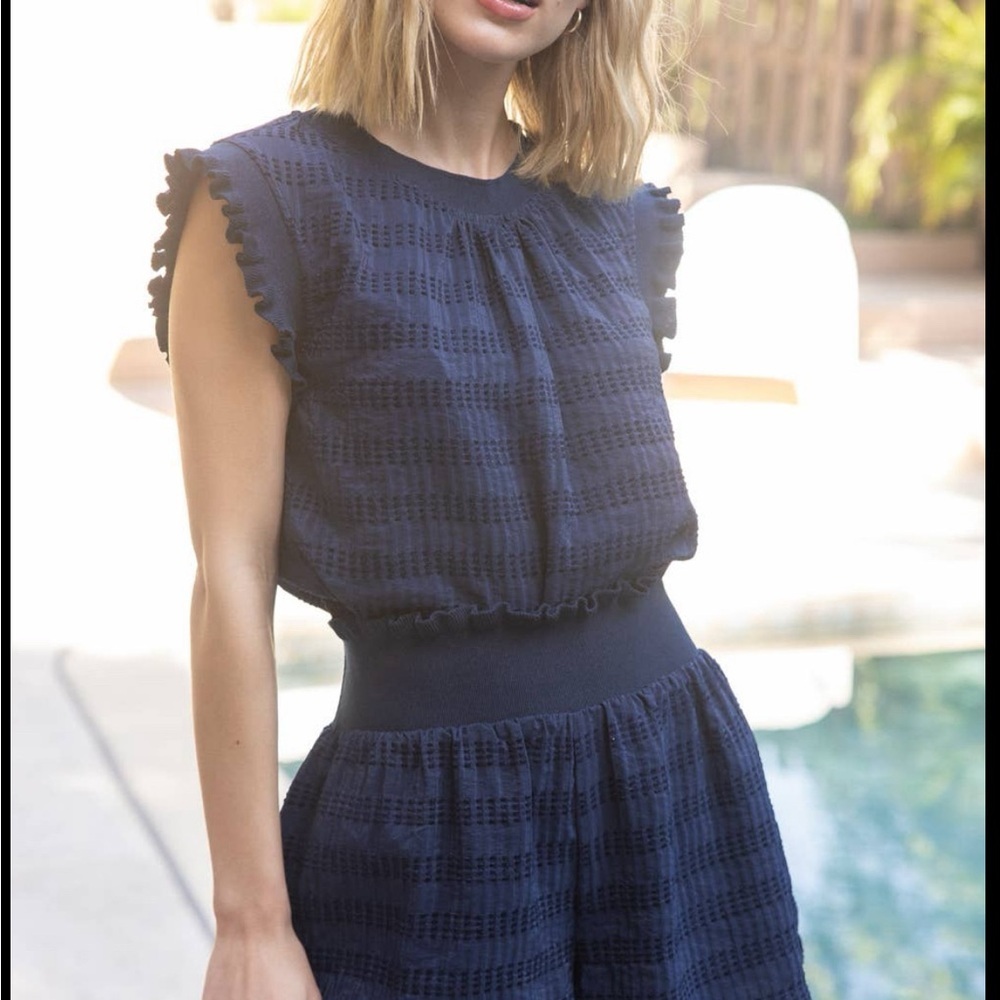 261) Blue Top and short Set